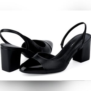 Jenn Ardor Closed Toed Slingback Chucky Low Heel NWT Size 7 NWT